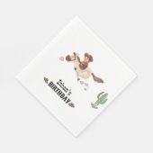 Cowboy Birthday Rodeo Party Serviette (Ecke)