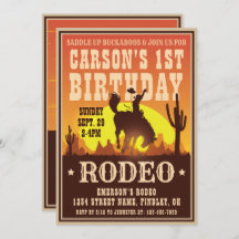Cowboy Birthday Rodeo Poster Party, jedes Alter