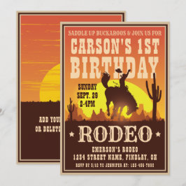 Cowboy Birthday Rodeo Poster Party, jedes Alter Einladung