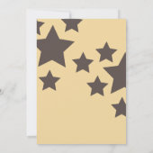 Cowboy Birthday Stars Brown Beige Einladung (Rückseite)
