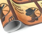 Cowboy Birthday Wrapping Geschenkpapier (Rolleneckpunkt)