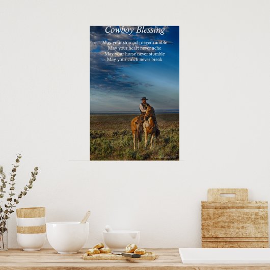 Cowboy Blessing Poster (Küche)