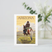 Cowboy (Blick von hinten)Arizona Postkarte (Stehend Vorderseite)