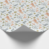 Cowboy Blue Pattern Geschenkpapier (Ecke)