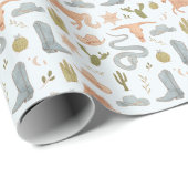 Cowboy Blue Pattern Geschenkpapier (Rolleneckpunkt)