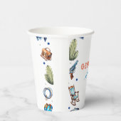 Cowboy Blue Western Wild West Geburtstag Pappbecher (Rechts)