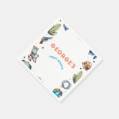 Cowboy Blue Western Wild West Geburtstag Serviette (Ecke)