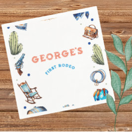 Cowboy Blue Western Wild West Geburtstag Serviette