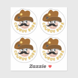 Cowboy Boba- Pack von 4 Aufkleber