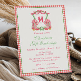 Cowboy Boost Monogram Wappen Party Einladung