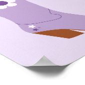 Cowboy Boot 03 Lila Poster (Ecke)