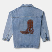 Cowboy Boot Blue Denim Jacket Jeansjacke (Rückseite)