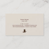 Cowboy Boot Business Card Visitenkarte (Rückseite)