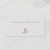 Cowboy Boot Business Card Visitenkarte (Rückseite)