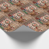 Cowboy Boot Christmas Geschenkpapier (Ecke)