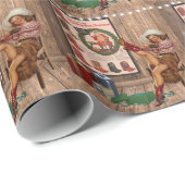 Cowboy Boot Christmas Geschenkpapier (Rolleneckpunkt)