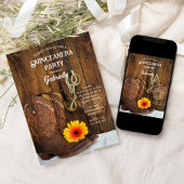 Cowboy Boot Daisy Country Western Quinceanera Einladung