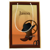 Cowboy Boot Design MGB Mittlere Geschenktüte (Vorderseite)