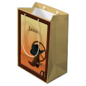 Cowboy Boot Design MGB Mittlere Geschenktüte (Rückseite Schrägansicht)