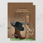 Cowboy Boot-Einladung Einladung (Vorne/Hinten)