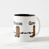 Cowboy Boot Groom Tasse (VorderseiteRechts)