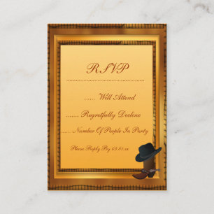 Cowboy Boot & Hat Begleitkarte