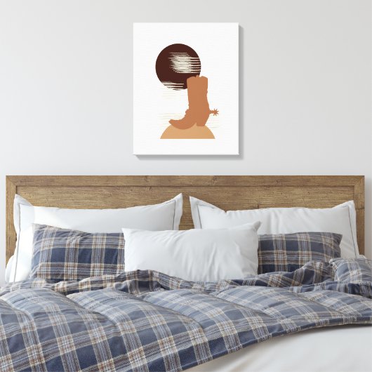 Cowboy Boot in der Leinwand der Wüste Art (Insitu (Schlafzimmer))