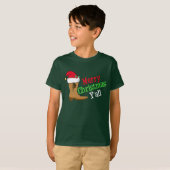 Cowboy Boot Merry Christmas Yall Kids T-Shirt (Vorne ganz)