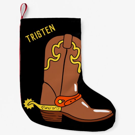 Cowboy Boot mit Spur Weihnachts-Strumpf Kleiner Weihnachtsstrumpf (Vorderseite)