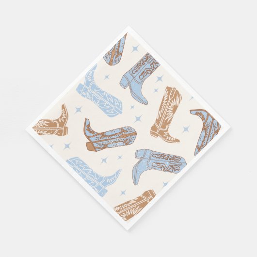 Cowboy Boot Party Napkins Serviette (Ecke)