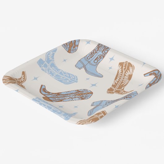 Cowboy Boot Party Teller (Gewinkelt)