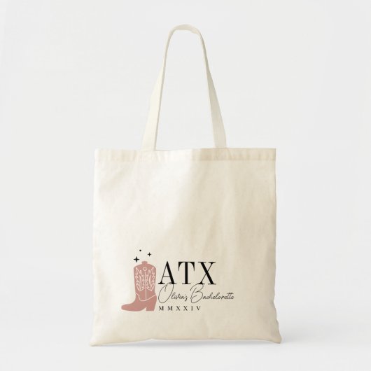 Cowboy Boot Personalisiert Austin Junggeselinnen-A Tragetasche (Vorne)