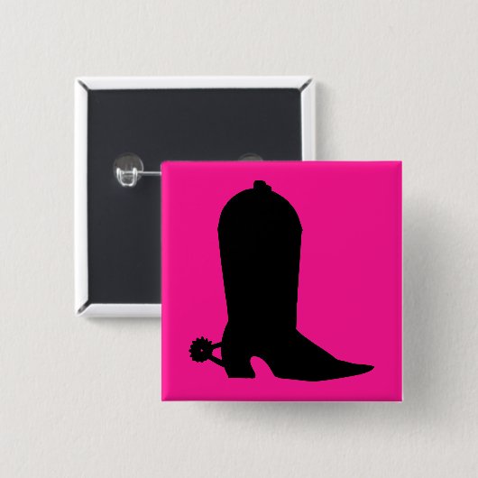 Cowboy Boot-Silhouette Button (Vorne & Hinten)