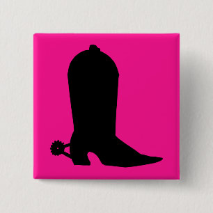 Cowboy Boot-Silhouette Button