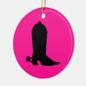Cowboy Boot-Silhouette Keramikornament (Links)