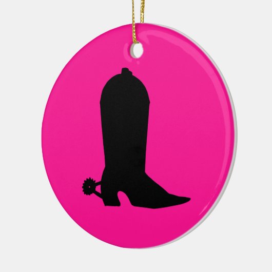Cowboy Boot-Silhouette Keramikornament (Links)