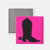 Cowboy Boot-Silhouette Magnet (Vorderseite/Rückseite)