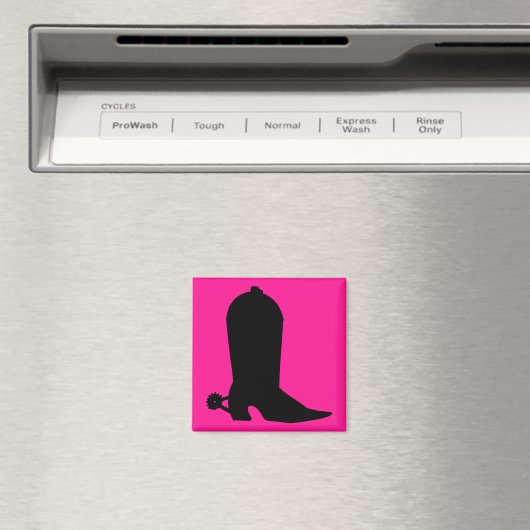 Cowboy Boot-Silhouette Magnet (In Situ (Geschirrspüler))