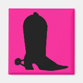 Cowboy Boot-Silhouette Magnet (Vorne)