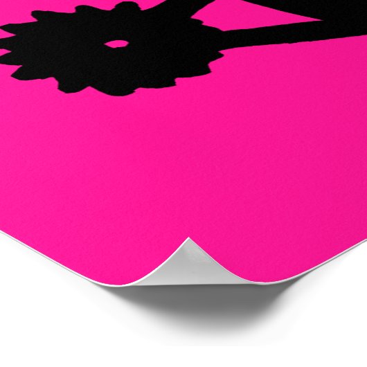 Cowboy Boot Silhouette Poster (Ecke)