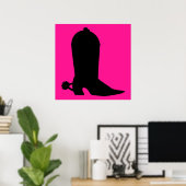 Cowboy Boot Silhouette Poster (Heimbüro)