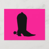 Cowboy Boot-Silhouette Postkarte (Vorderseite)