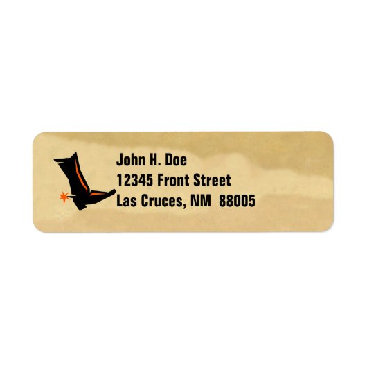 Cowboy Boot & Spur Cloud Dust Return Address Label (Vorne)