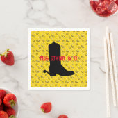 Cowboy Boot Spurs Silhouette Bandana 60. Geburtsta Serviette (Beispiel)