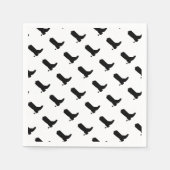 Cowboy Boot Spurs Silhouette Muster Schwarz-weiß Serviette (Vorderseite)