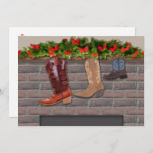 Cowboy Boot Strumpf von der Feuerstelle Einladung (Vorne/Hinten)