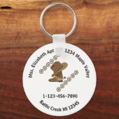 Cowboy Boot und Hat Off Zuhause Contact Info Schlü Schlüsselanhänger (Vorderseite)