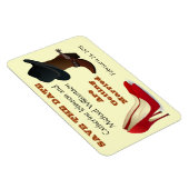 Cowboy Boot und High Heels Hochzeit Save the Date Magnet (Rechte Seite)