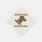 Cowboy Boot und Hut aus Holzeinlage Serviette (Ecke)