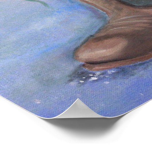 Cowboy Boot und Wildblume Bouquet Poster (Ecke)